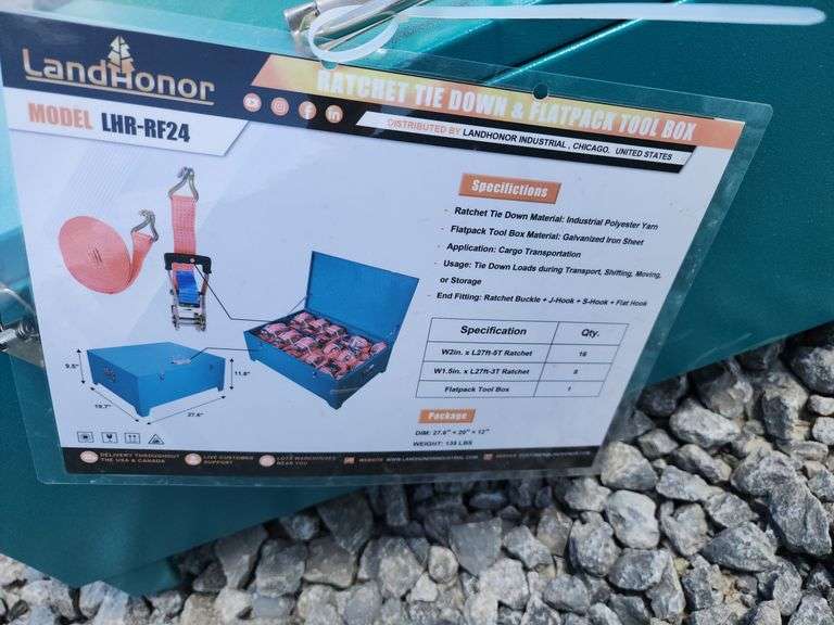 LANDHONOR RATCHET TIE DOWN & FLATPACK TOOLBOX