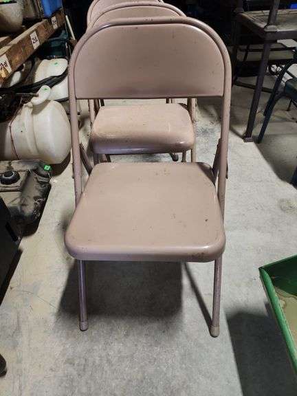 Metal folding chairs