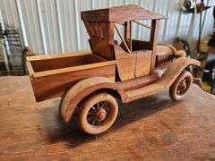 Wooden toy truck replica