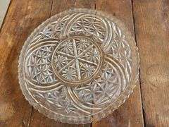 Vintage Clear Glass Serving Trays