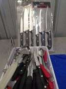 Various silverware and knives