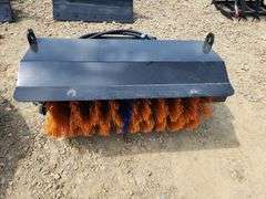 skid steer angle broom sweeper attachment