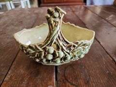 Vintage McCoy Pottery Ceramic Basket Planter