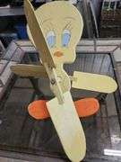 Vintage handmade wooden Tweety Bird whirligig
