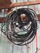 heavy-duty black electrical cable with plugs