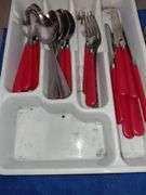 Various silverware and knives