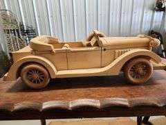 handcrafted wooden model of a 1933