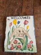 Hand-Painted Welcome Slate