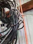 heavy-duty black electrical cable with plugs