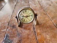 Vintage-style Brass Table Clock
