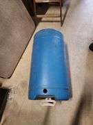 15-gallon blue plastic drum