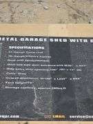 11'x19' METAL GARAGE SHED W/ DOUBLE FRONT DOORS