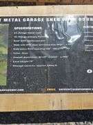 11"x19' METAL GARAGE SHED W/ DOUBLE FRONT DOORS