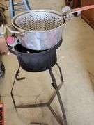 Outdoor Propane Cooker with Aluminum Fry Pan & Basket