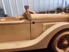 handcrafted wooden model of a 1933