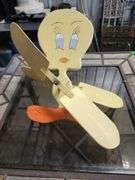 Vintage handmade wooden Tweety Bird whirligig