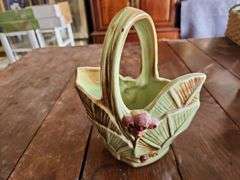 Vintage McCoy Pottery Basket Planter