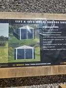 11"x19' METAL GARAGE SHED W/ DOUBLE FRONT DOORS