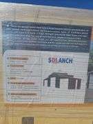 UNUSED TRIPLE GARAGE METAL SHED