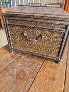 Vintage Ornate Rattan Small Trunk/Box