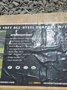 11'x19' ALL-STEEL CARPORT W/ 10' OPEN SIDEWALLS