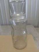 Planters Mr. Peanut "Happy Holidays" Glass Jar & Brookfield Baby Top Cream Milk Bottle