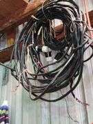 heavy-duty black electrical cable with plugs