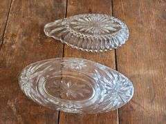 Vintage Clear Glass Relish Dishes
