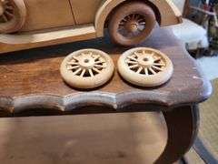 handcrafted wooden model of a 1933