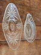 Vintage Clear Glass Relish Dishes
