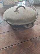 Vintage Cast Iron Dutch Oven with Lid