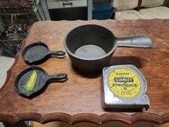 Cast iron pot and mini skillets