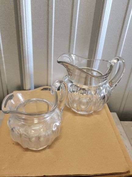 Vintage Heisey Colonial Puritan Crystal Pitchers