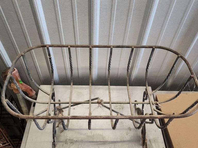 Rustic Wrought Iron Planter Stand