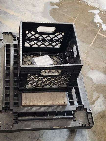 Dolly Cart with Mounted Milk Crate