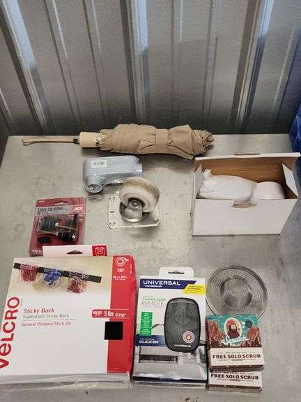 Crate, Dr.Squatch Soap, Umbrella, Dolly Wheels & more