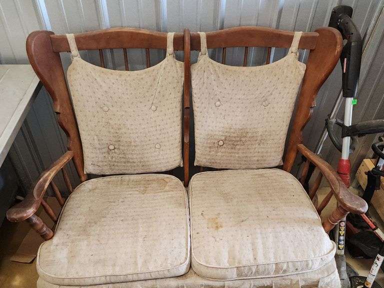 Vintage Wooden Loveseat/Setee