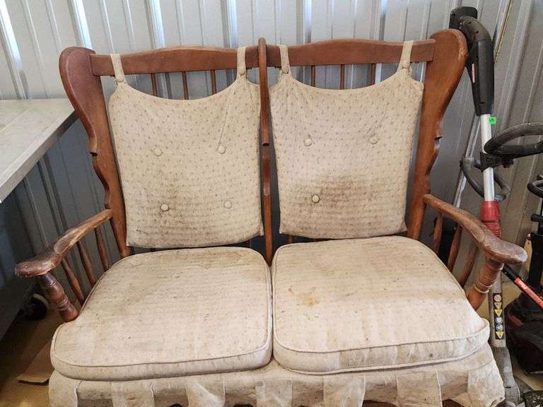 Vintage Wooden Loveseat/Setee