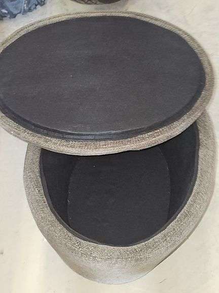 Storage Ottoman with Removable Tray Top