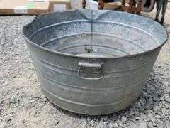 Vintage Galvanized Steel Wash Tub