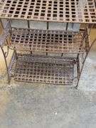 Vintage 3-Tier Wrought Iron Foldable Plant Stand