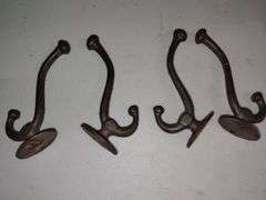 Metal coat hooks