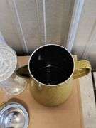 Paula Deen Signature Porcelain Enamel Olive Speckle Coffee Pot Percolator