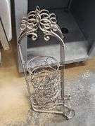 Vintage Folding Wrought Iron Staggering Plant Stand