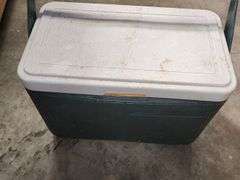 Coleman cooler & roll of paper