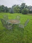 Vintage Wrought Iron Table & Chairs