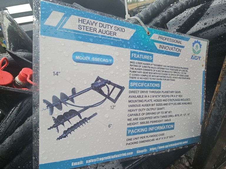 AGT Heavy Duty Skid Steer Auger
