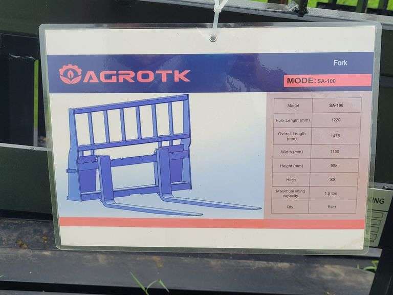AGT/Mower King Skid Steer Pallet Forks