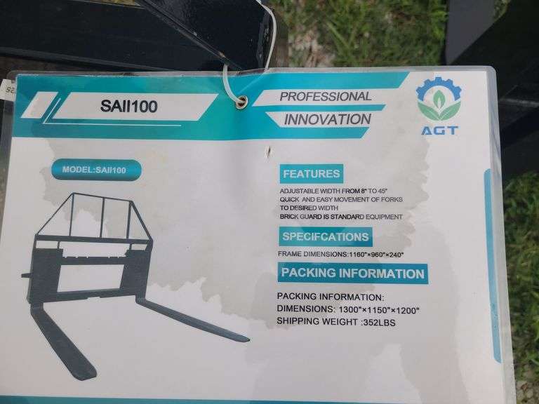 AGT Skid Steer Pallet Forks
