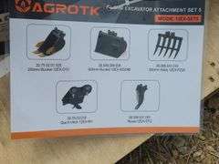 AGT 5pc Mini Excavator Attachment Kit